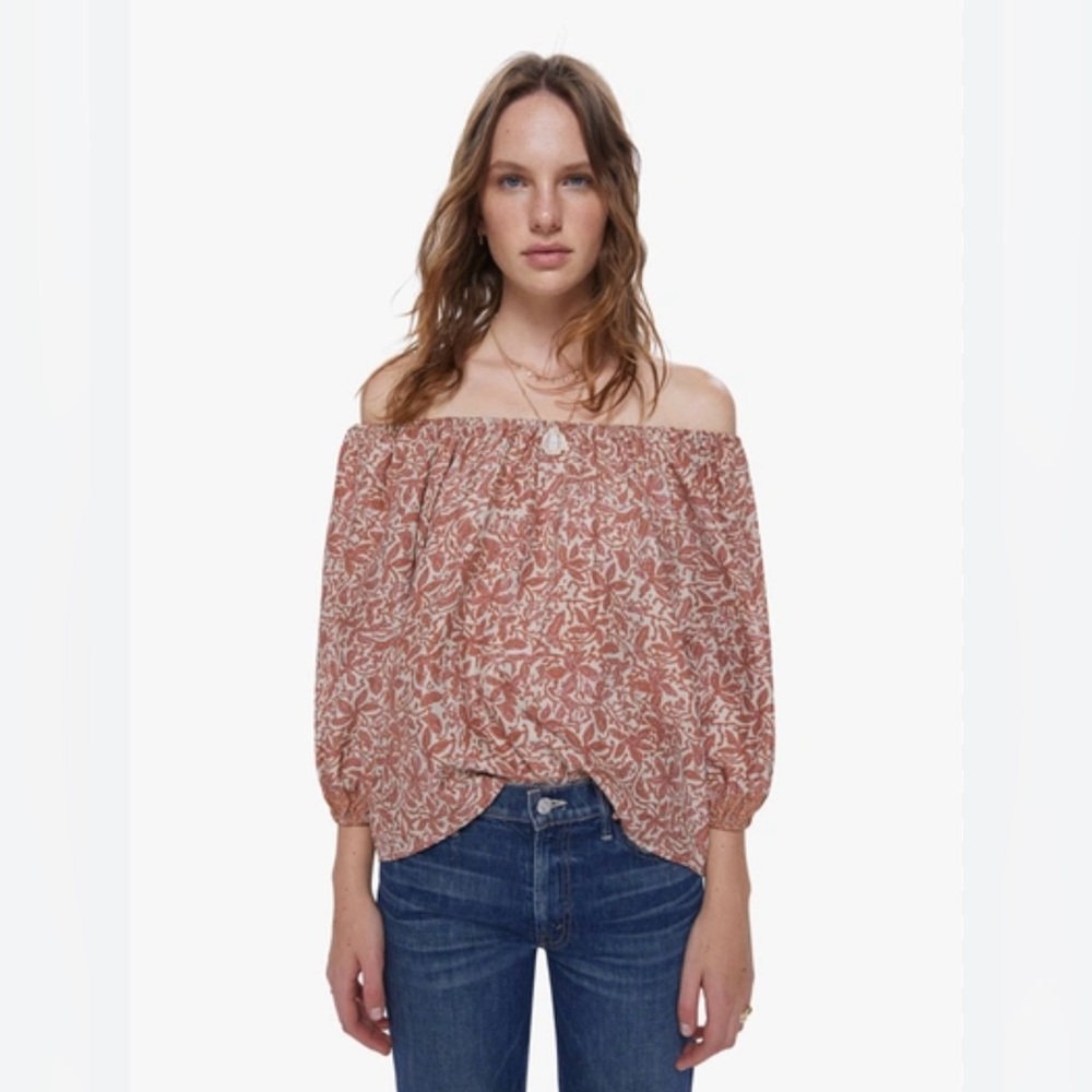 Natalie Martin Ella Top Gloriosa Print Sandstone Women’s Size S